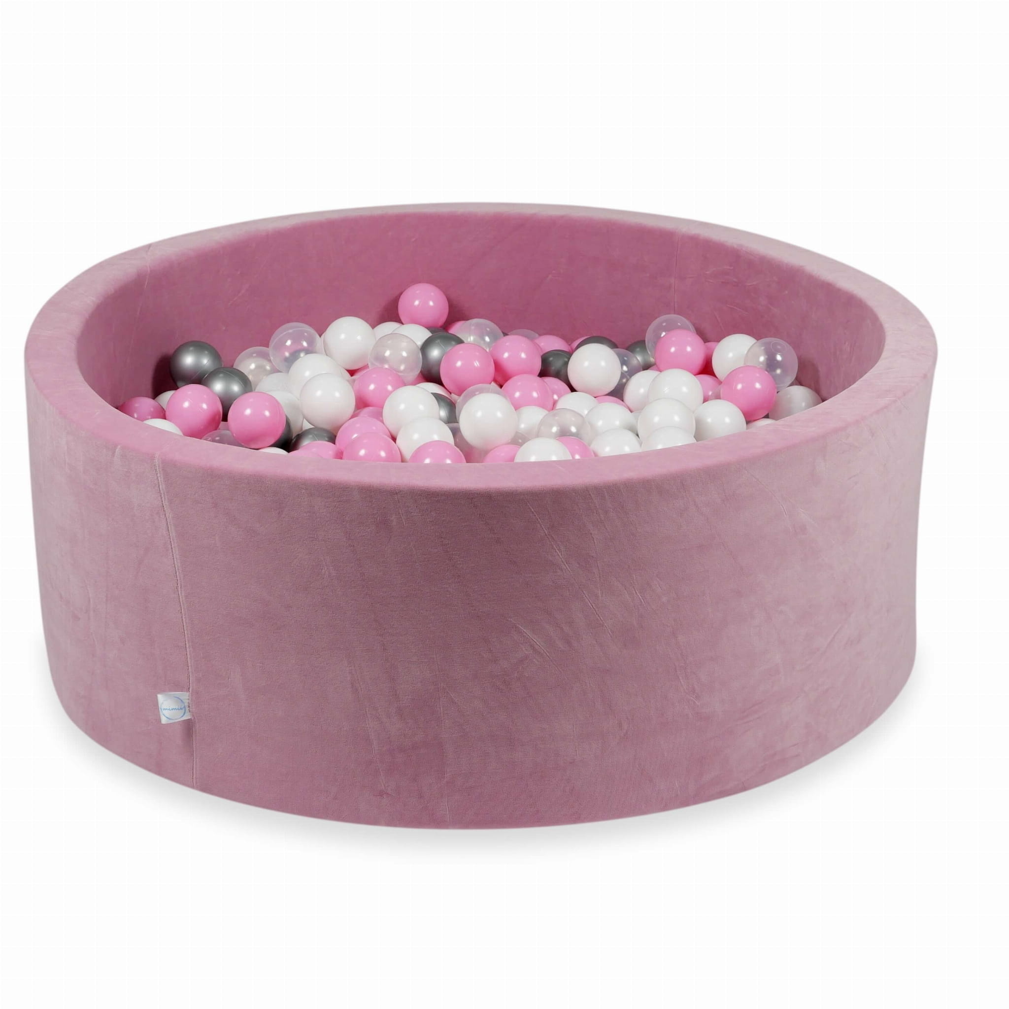 Ballenbak - 110x40cm - rond - roze, multicolour - 500 ballen