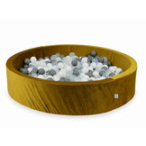 Ballenbak - rond - 600 ballen - 130x30cm - goud, multicolour