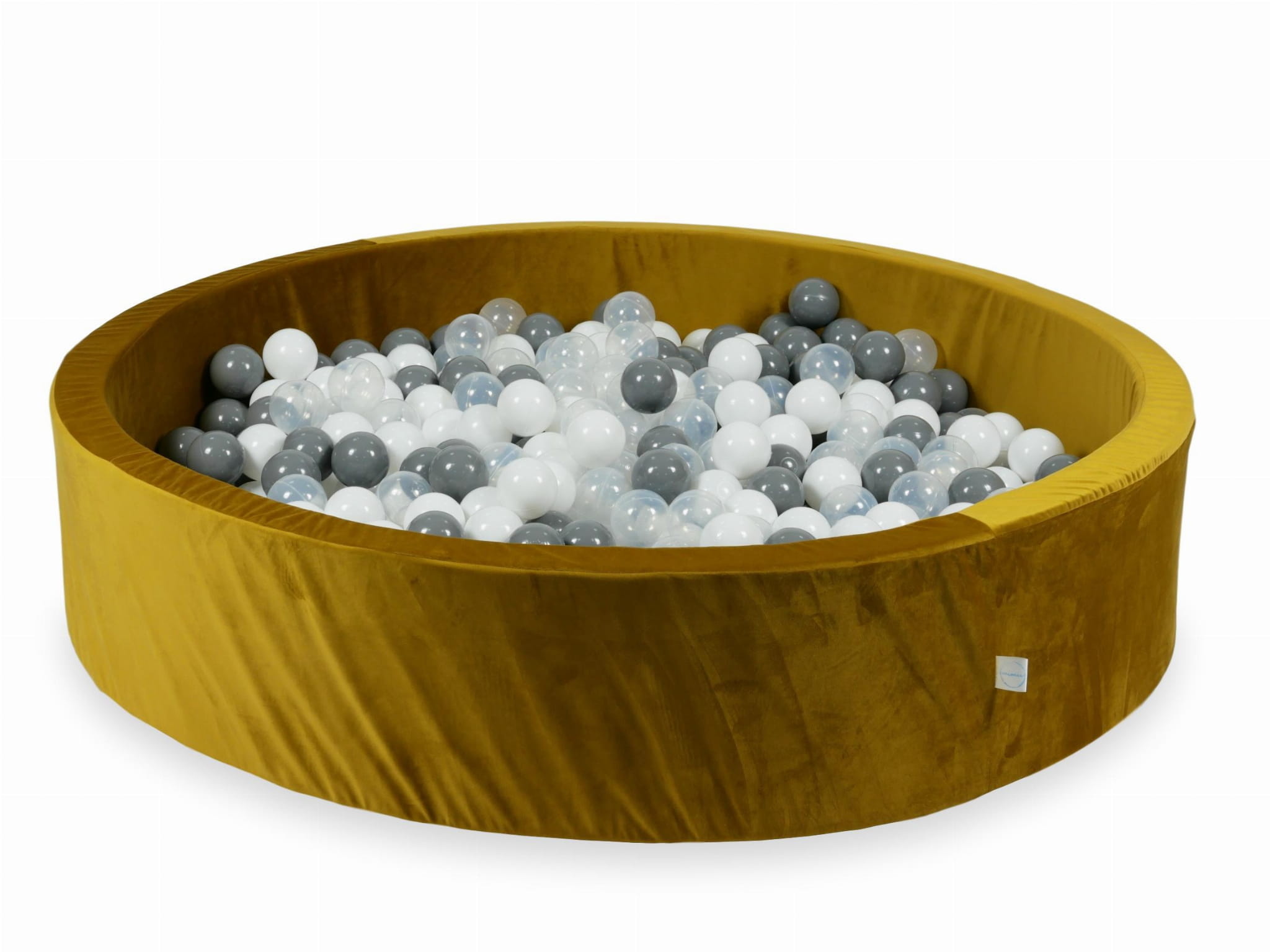 Ballenbak - rond - 600 ballen - 130x30cm - goud, multicolour