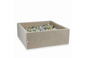 Ballenbak - 600 ballen - beige - vierkant - 110x110X40cm