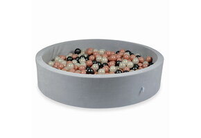 Ballenbak - 600 ballen - grijs, multicolour - rond -130x30cm
