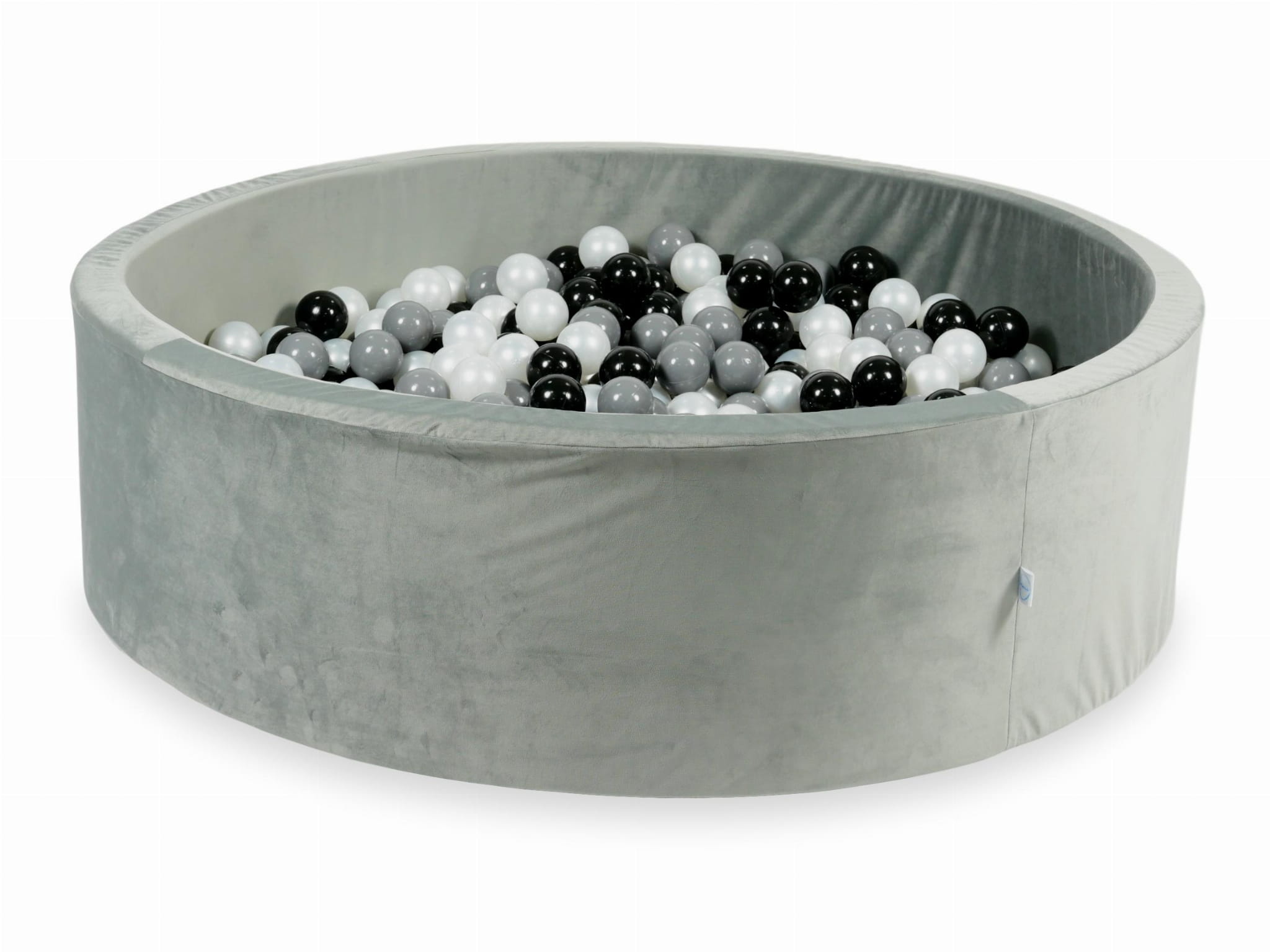 Ballenbak - 130x40cm - rond - grijs, multicolour - 700 ballen