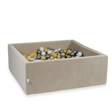 Ballenbak - 110x110X40cm - 600 ballen - beige - vierkant