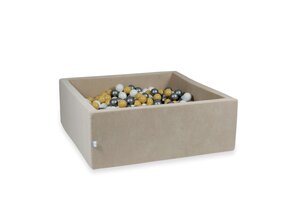 Ballenbak - 110x110X40cm - 600 ballen - beige - vierkant