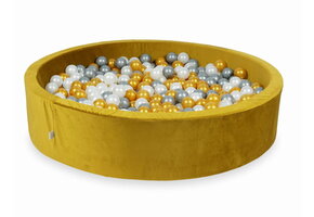 Ballenbak - 600 ballen - rond - 130x30cm - goud
