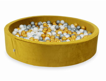 Ballenbak - 600 ballen - rond - 130x30cm - goud