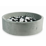 Ballenbak - rond - 700 ballen - 130x40cm - grijs, multicolour