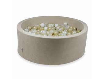 Ballenbak - beige, multicolour - 110x40cm - rond - 500 ballen