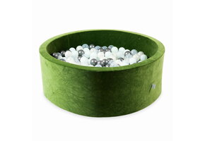 Ballenbak - 110x40cm - rond - 500 ballen - groen, multicolour