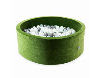 Ballenbak - 110x40cm - rond - 500 ballen - groen, multicolour