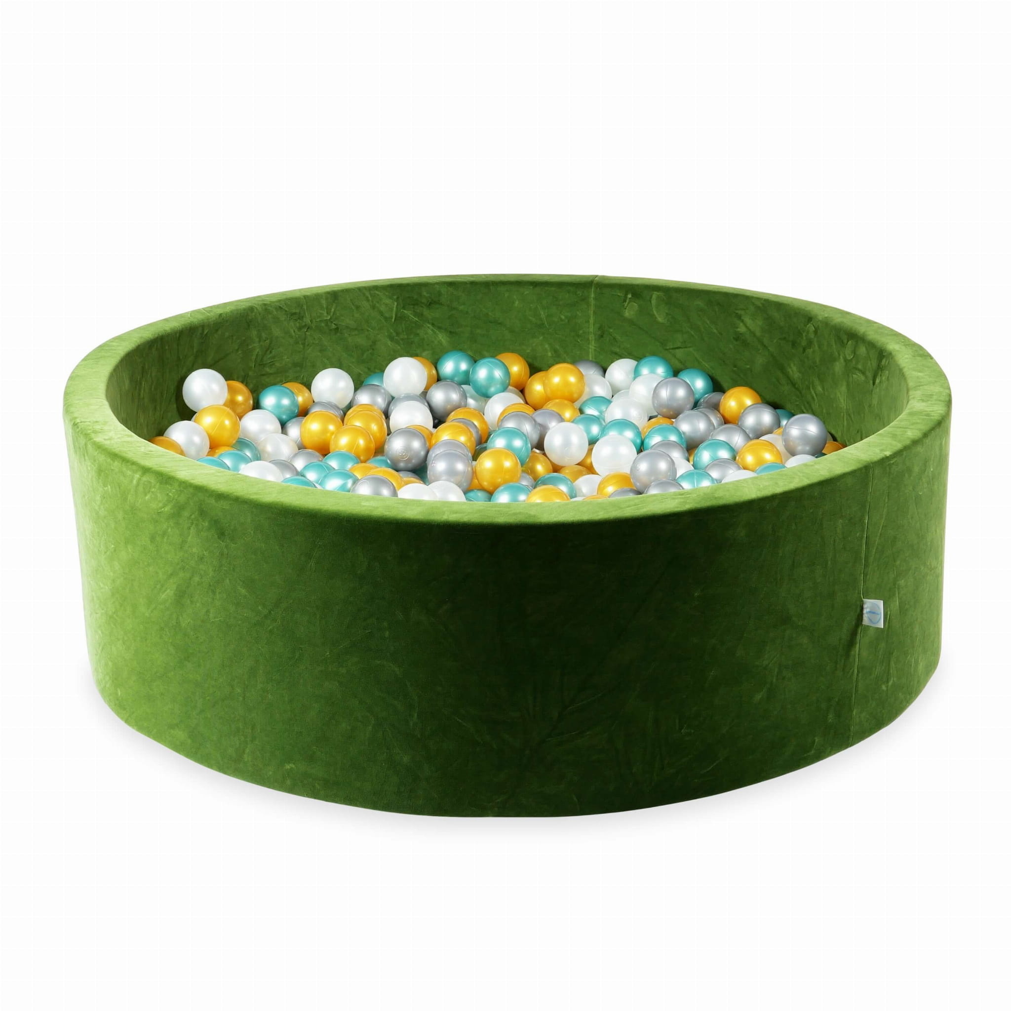 Ballenbak - zacht olijfgroen - 700 ballen - rond - 130x40cm