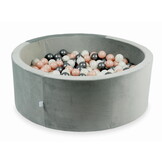 Ballenbak - 110x40cm - grijs, multicolour - rond - 500 ballen