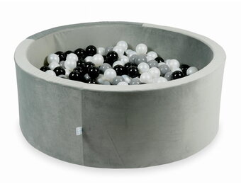 Ballenbak - 500 ballen - grijs, multicolour - 110x40cm - rond