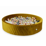 Ballenbak - 600 ballen - 130x30cm - goud, multicolour - rond