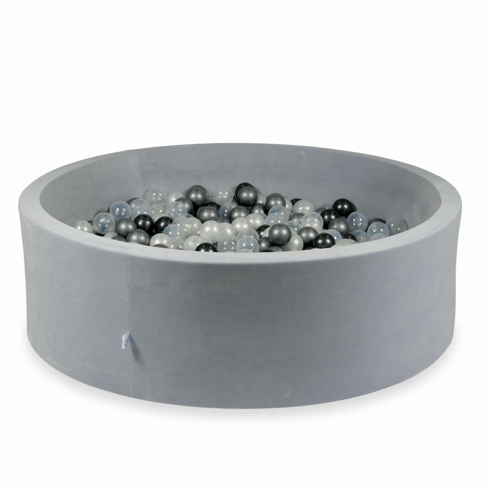 Ballenbak - rond - grijs, parelmoer - 130x40cm - 700 ballen
