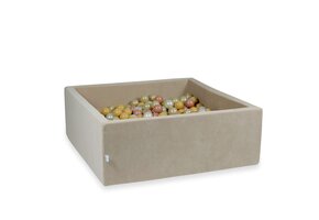 Ballenbak - beige - 600 ballen - vierkant  - 110x110X40cm