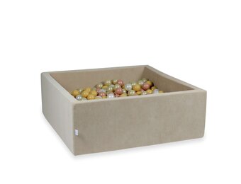 Ballenbak - beige - 600 ballen - vierkant  - 110x110X40cm