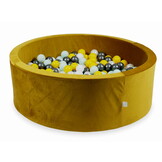 Ballenbak - rond - 110x40cm - goud, multicolour - 500 ballen