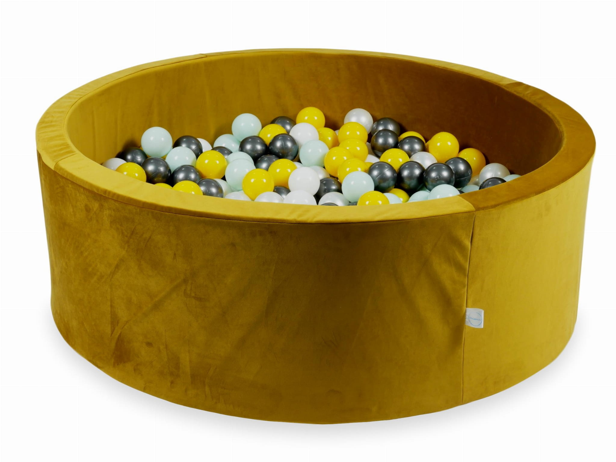 Ballenbak - rond - 110x40cm - goud, multicolour - 500 ballen