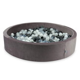 Ballenbak - rond - 130x30cm - lila, multicolour - 600 ballen