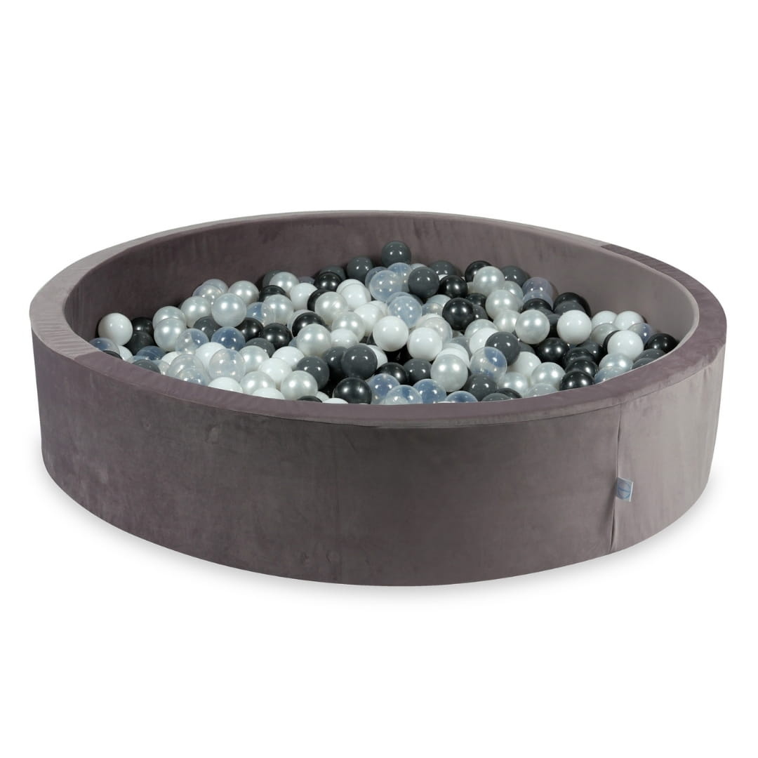 Ballenbak - rond - 130x30cm - lila, multicolour - 600 ballen