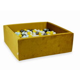 Ballenbak - goud - vierkant - 110x110x40cm - 600 ballen