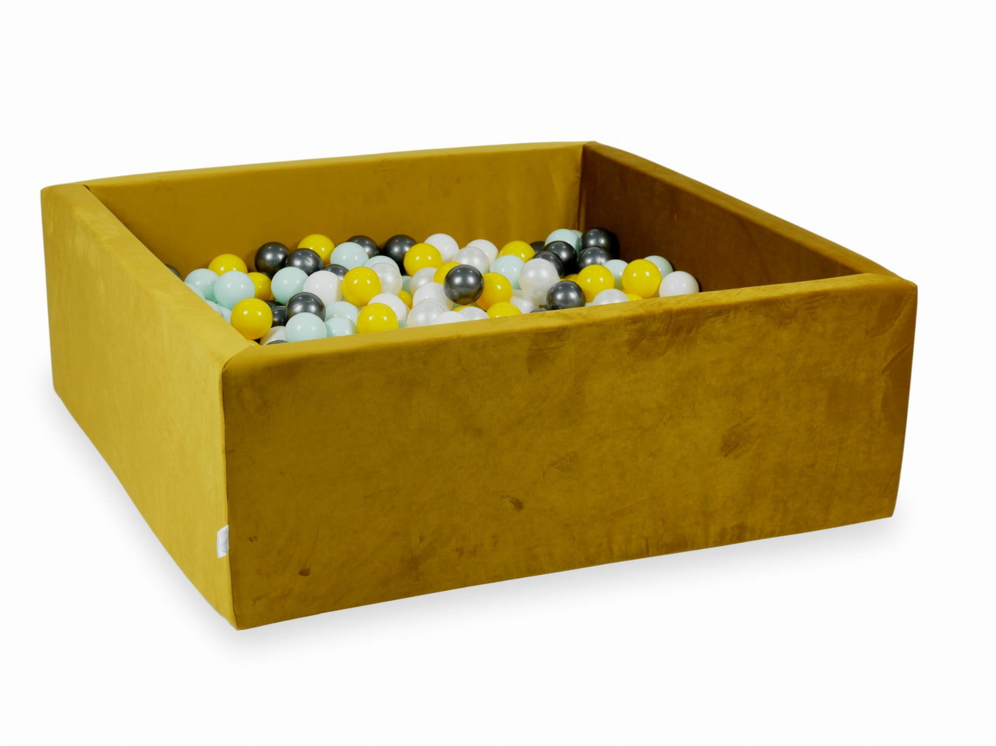 Ballenbak - goud - vierkant - 110x110x40cm - 600 ballen