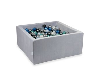 Ballenbak - vierkant - 400 ballen - 90x90x40cm - lichtgrijs