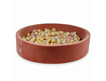 Ballenbak - 130x30cm - rond - 600 ballen - terra, multicolour