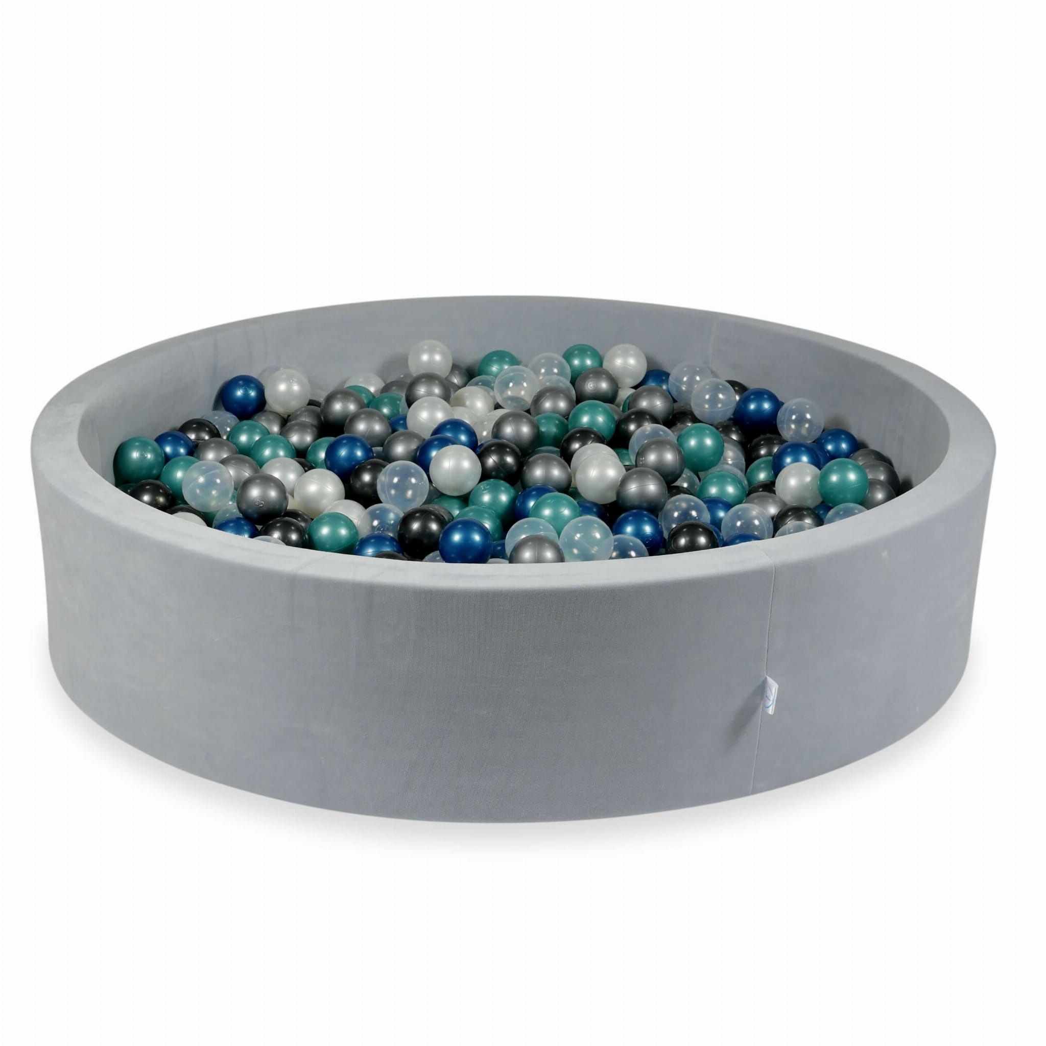 Ballenbak - ⌀ 130x30cm - 600 ballen - grijs, multicolour