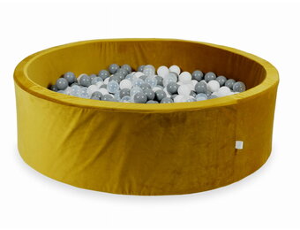 Ballenbak - 700 ballen - goud, multicolour - rond - 130x40cm