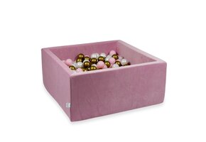 Ballenbak - 400 ballen - 90x90x40 cm - vierkant - roze