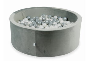 Ballenbak - grijs, multicolour - 500 ballen - rond - 110x40cm