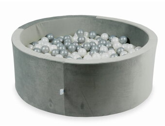 Ballenbak - grijs, multicolour - 500 ballen - rond - 110x40cm