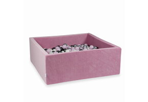 Ballenbak - vierkant - 600 ballen - roze - 110x110x40cm