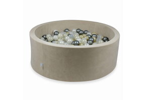 Ballenbak - 110x40cm - 500 ballen - beige, multicolour - rond