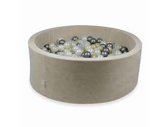 Ballenbak - 110x40cm - 500 ballen - beige, multicolour - rond