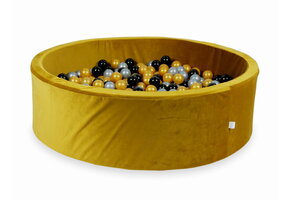 Ballenbak - 130x40cm - goud, multicolour - rond - 700 ballen