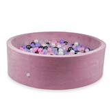 Ballenbak - 130x40cm - roze, multicolour - 700 ballen - rond