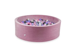 Ballenbak - 130x40cm - roze, multicolour - 700 ballen - rond