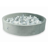 Ballenbak - 600 ballen - grijs, multicolour - 130x30cm - rond