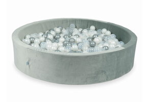 Ballenbak - 600 ballen - grijs, multicolour - 130x30cm - rond