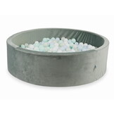 Ballenbak - 130x40cm - 700 ballen - grijs, multicolour - rond