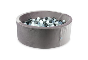 Ballenbak - 110x40cm - lila, multicolour - 500 ballen - rond