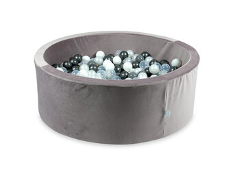 Ballenbak - 110x40cm - lila, multicolour - 500 ballen - rond