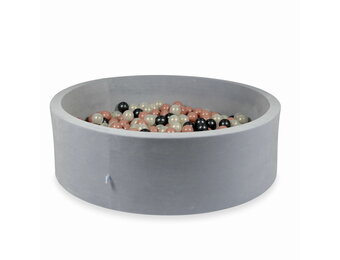 Ballenbak - rond - lichtgrijs - 130x40cm - 700 ballen