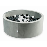 Ballenbak - 500 ballen - rond - grijs, multicolour - 110x40cm