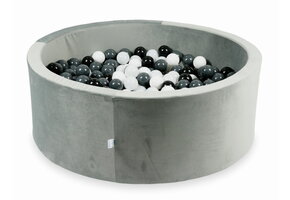 Ballenbak - 500 ballen - rond - grijs, multicolour - 110x40cm
