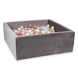 Ballenbak - 600 ballen - vierkant - lila - 110x110x40 cm