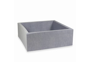 Ballenbak - lichtgrijs - vierkant - 110x110x40cm - zonder ballen